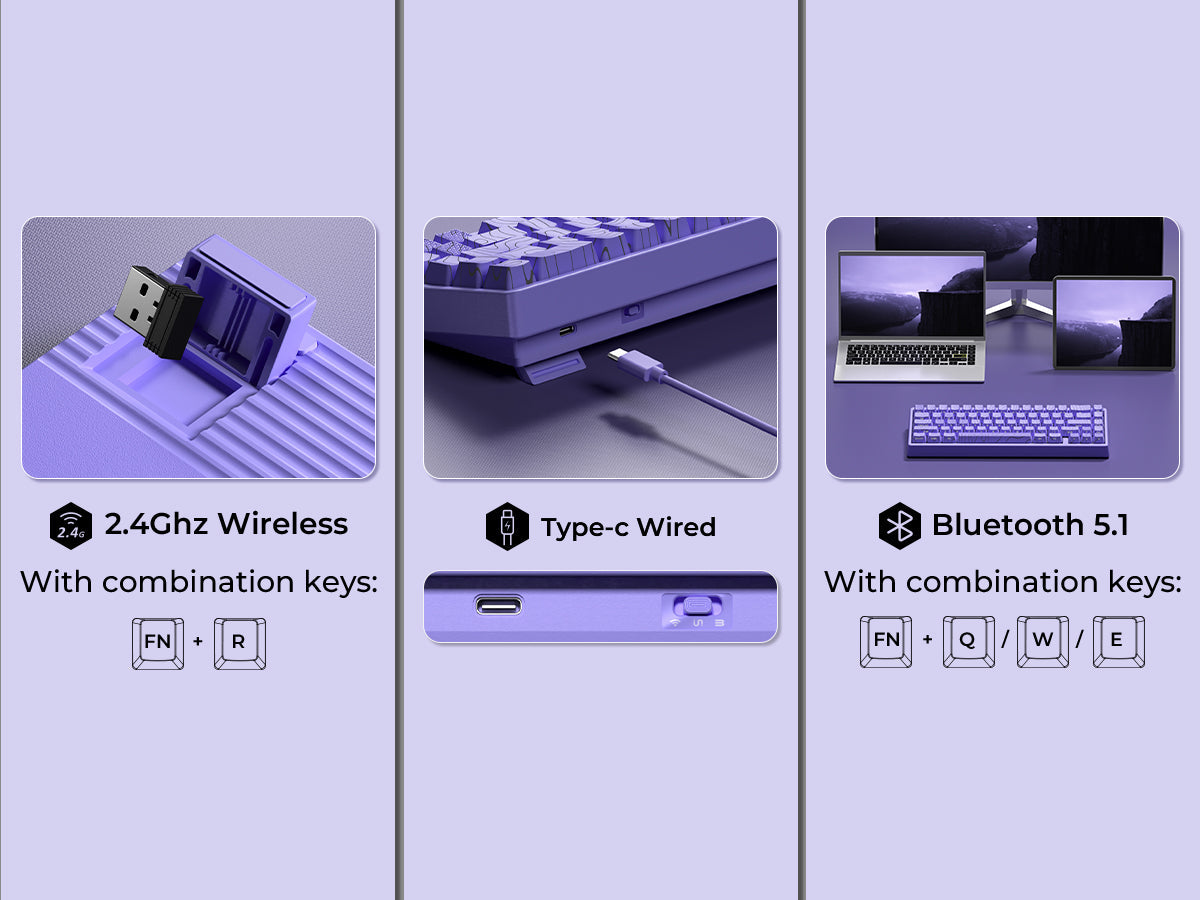 XVX M67 JadeStone Mechanical Keyboard With IMD-Tech Keycaps (Interstellar Black)
